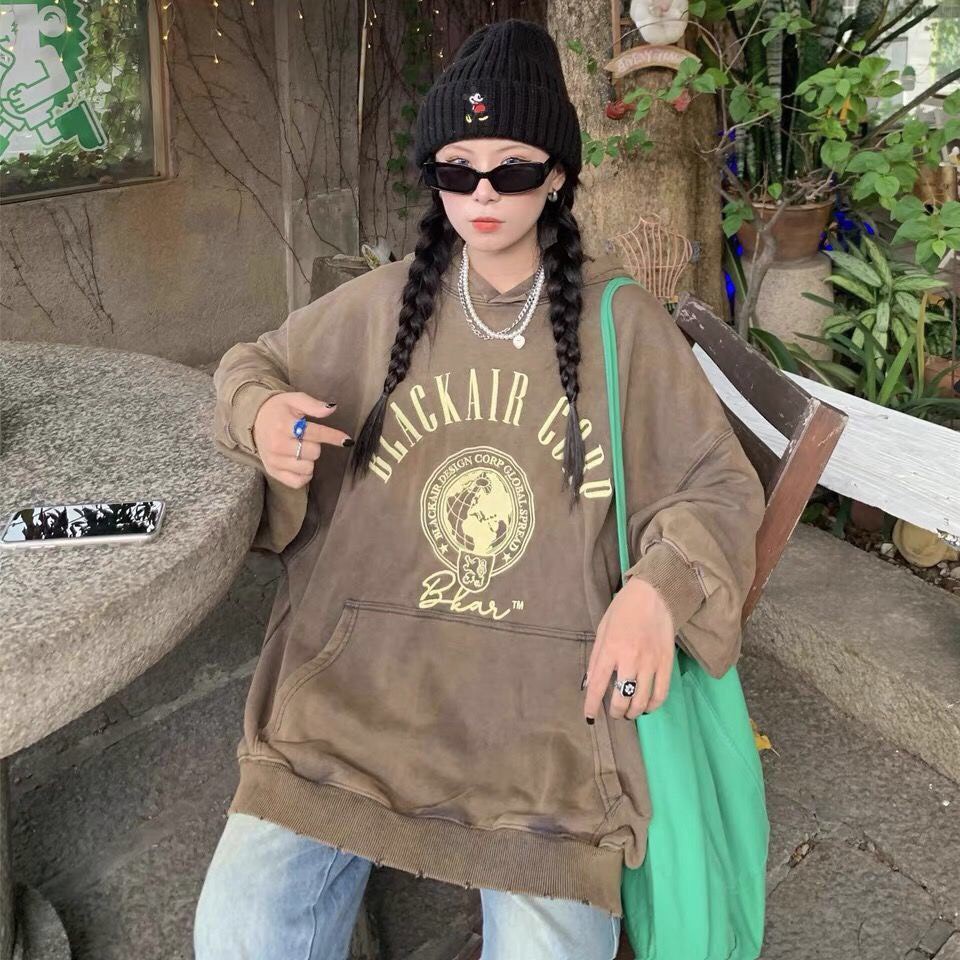 Áo hoodie nỉ ngoại unisex form rộng Blackair Corp_Áo nỉ mũ nam nữ basic,hottrend
