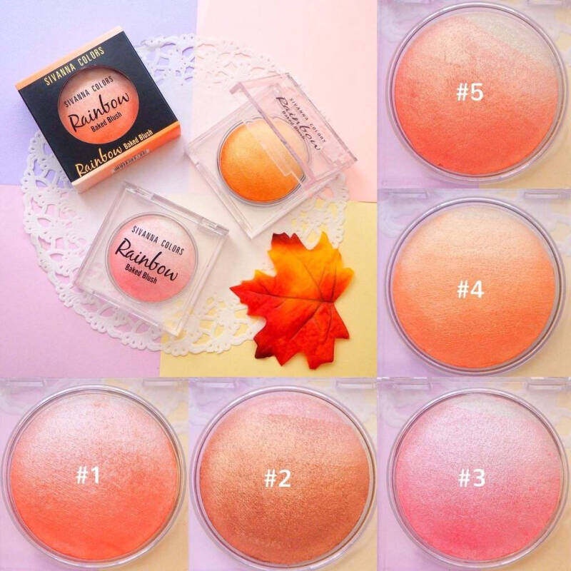 Phấn Má Hồng Sivanna Colors Rainbow Baked Blush  HF370