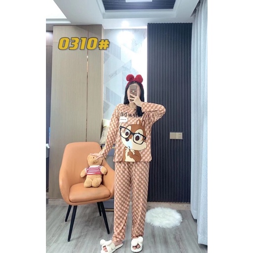 Bộ ngủ dài tay cotton | BigBuy360 - bigbuy360.vn