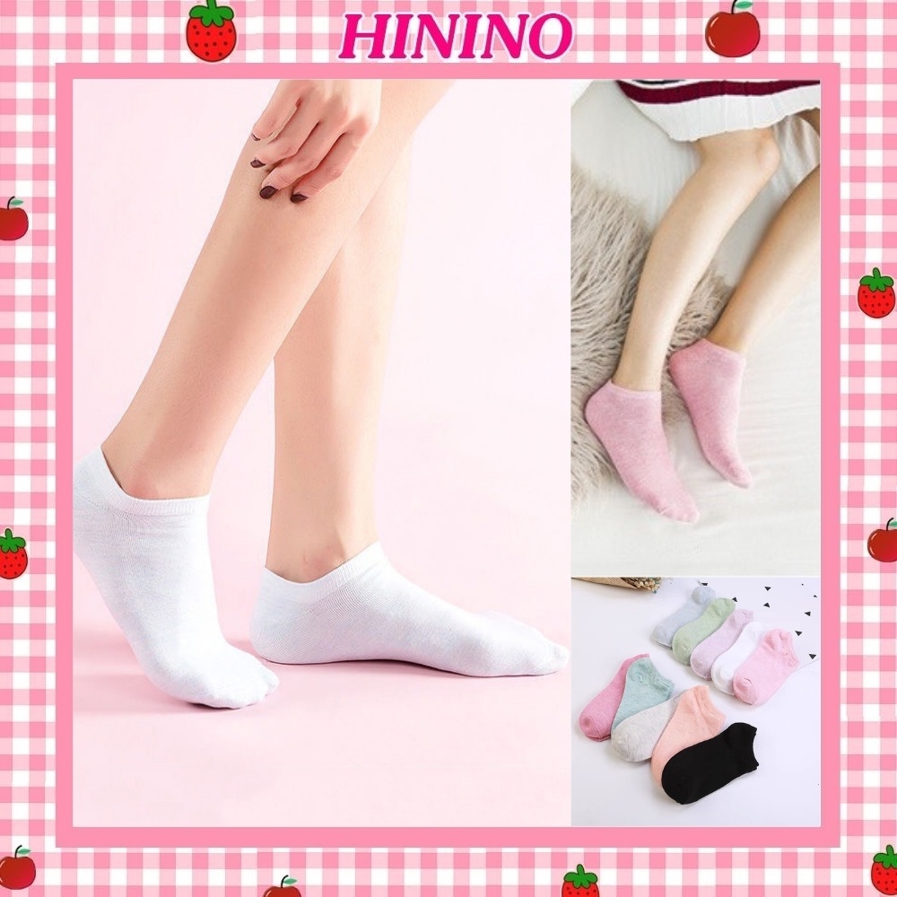 Tất nữ cổ ngắn Hinino vớ nữ phong cách hàn quốc nhiều màu CT5