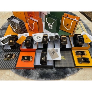 Thắt lưng nam FULL BOX cao cấp, dây nịt, dây lưng nam phong cách Hàn Quốc khoá tự động