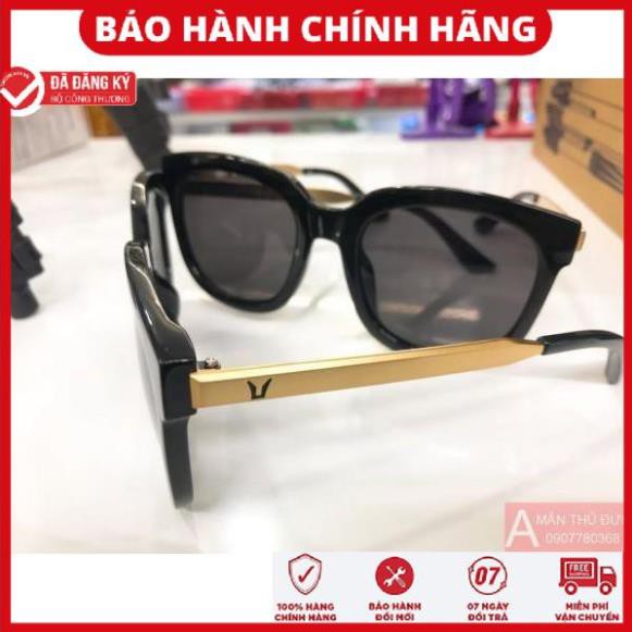KÍNH NAM NỮ V6035 THỜI TRANG CHÂN VÀNG SIMPLE MÀU ĐEN NGẦU B55