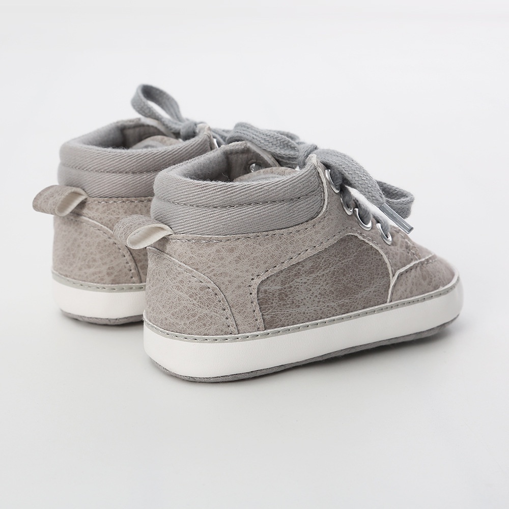 Giày tập đi cho bé Mialy Kids (0-15 tháng) - đế mềm chống trượt dáng thể thao 3 màu ghi, xanh than, be nâu