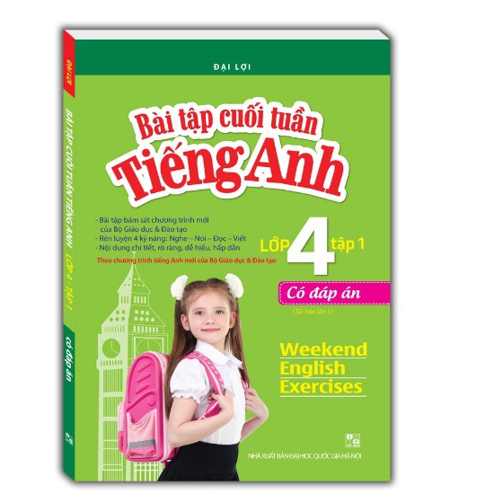 Sách - Bài tập cuối tuần tiếng Anh lớp 4 tập 1 - Có đáp án(tái bản 01)