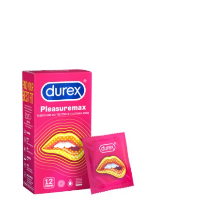 [MỎNG HƠN – NHIỀU GAI HƠN] Bao cao su Durex Pleasuremax có Gai và mỏng hơn - Số lượng 12 cái/hộp