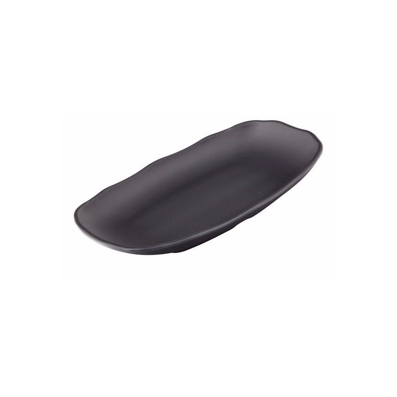 Dĩa dài melamin KORMEL 200x122mm màu đen E10701.B