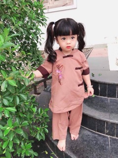 Đồ lam đi chùa cho bé - 3 NÚT