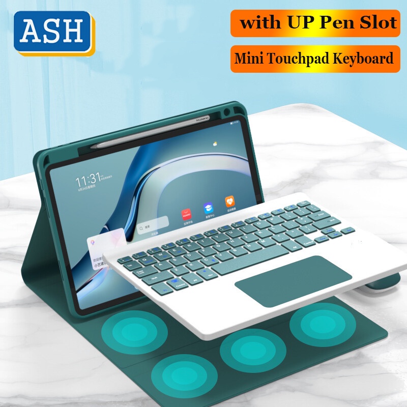 Bao Da PU Nắp Gập Kèm Bàn Phím Bluetooth Không Dây + Ngăn Đựng Bút Cho iPad 10.2 9th 8th 7th Gen iPad Air 5 4 10.9 Pro 11 10.5 Mini 6