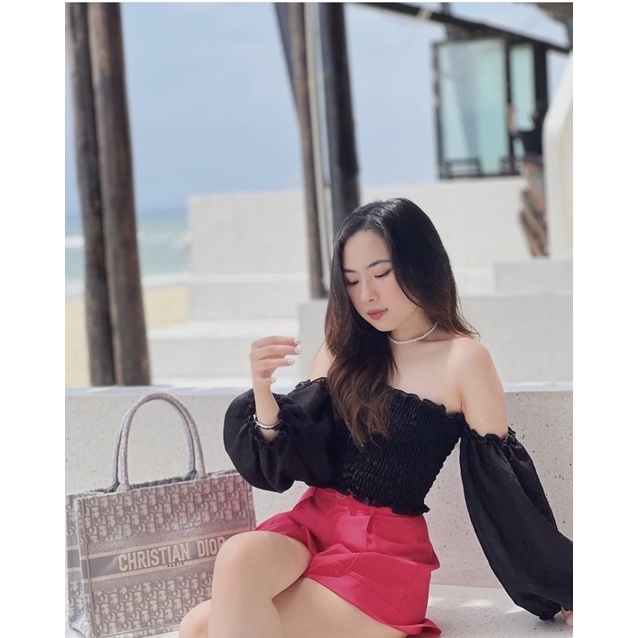 LOLI CROPTOP▪️ Áo chạy chỉ tay phồng