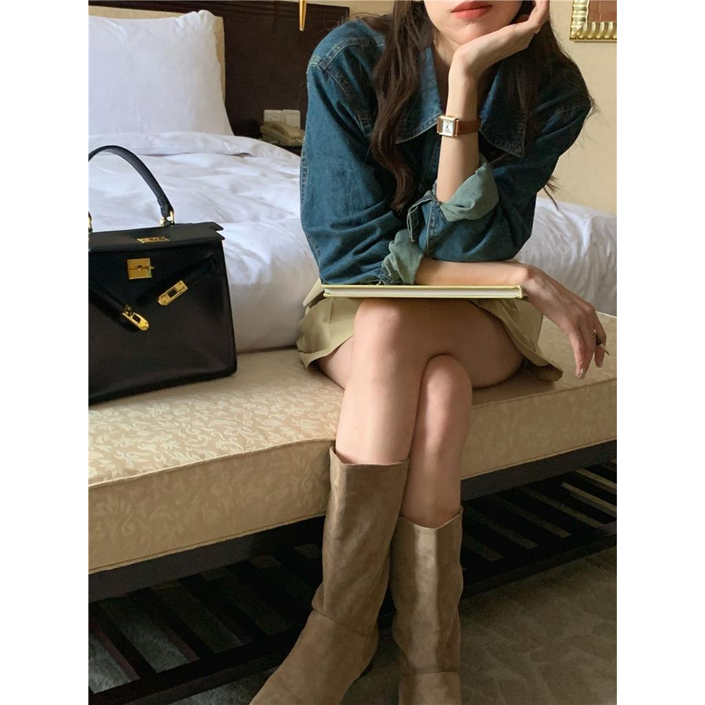 Áo Khoác Denim Dài Tay Ngắn 57061 Hàn Quốc