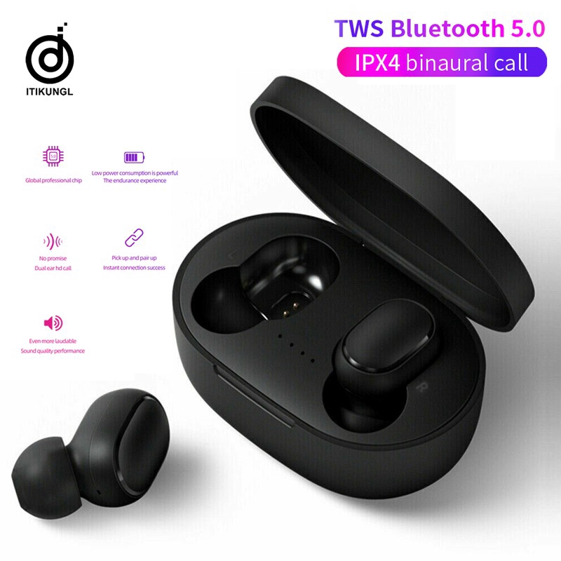 Tai nghe bluetooth Itikun A6S TWS chống nước khử tiếng ồn có micro chất lượng cao
