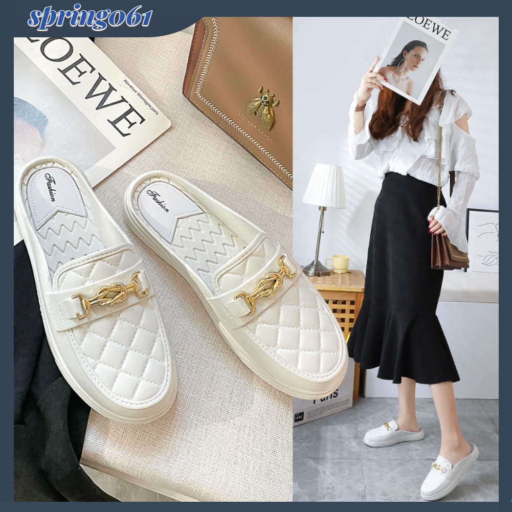 Dép Đế Bằng Chống Trượt Chống Thấm Nước Thoải Mái Cho Nữ spring061