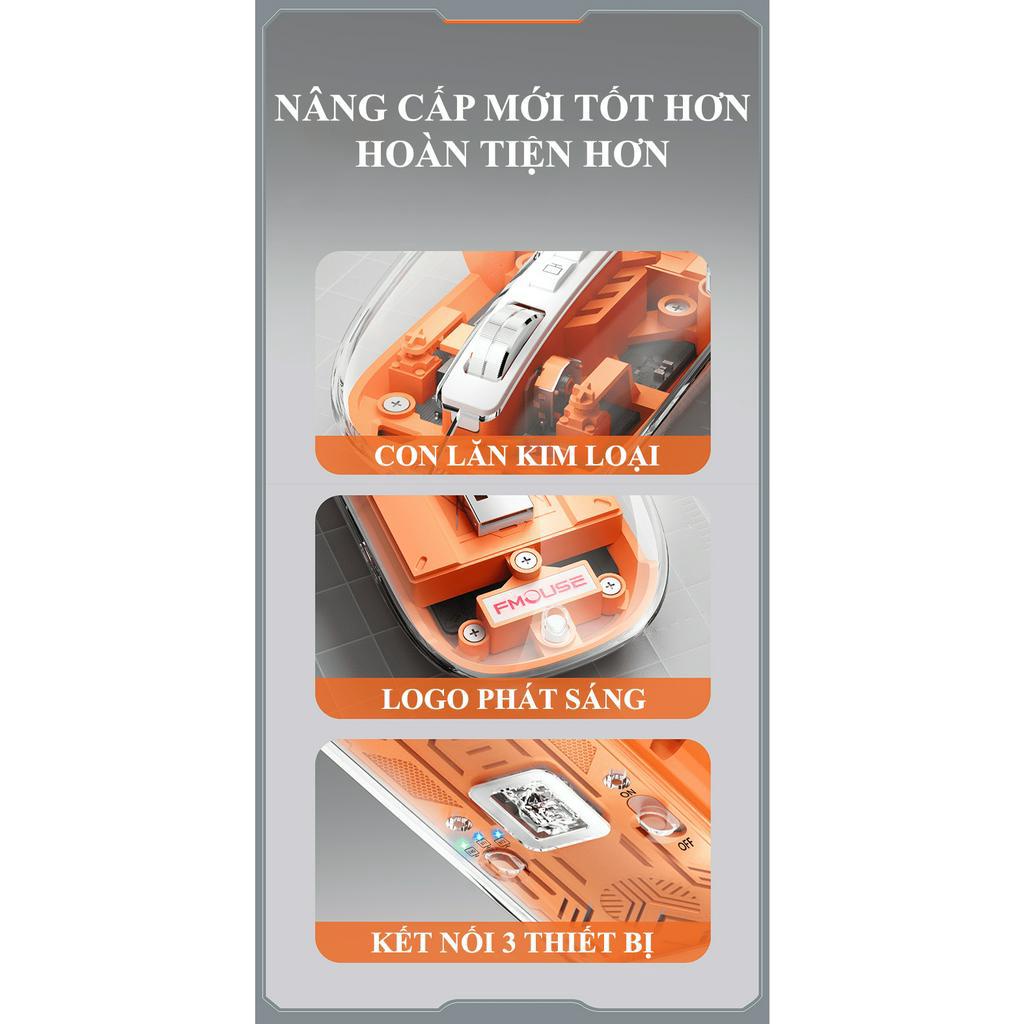 Chuột Không Dây FMOUSE M133 Kết Nối Bluetooth và USB 2.4G