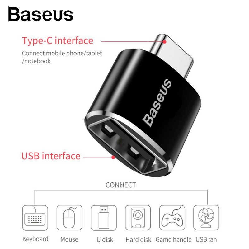 Bộ chuyển đổi USB sang Type-C cho điện thoại/máy tính bảng/máy tính xách tay