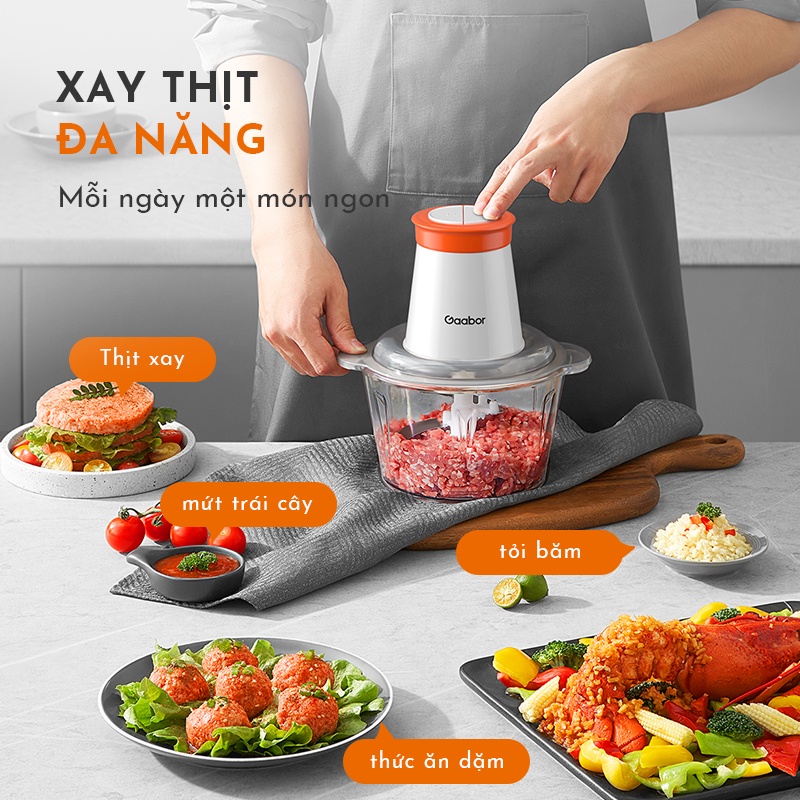 Máy xay thịt thực phẩm đa năng GAABOR GJ-M30A 2L (Nhựa - Tô Nhựa) - 300W - Hàng chính hãng