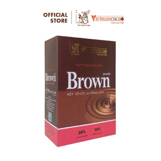 Bột socola Hot Brown cung cấp sắt, canxi, vitamin tốt cho da và tốt cho sức khỏe - Hộp 300g - Vinacacao