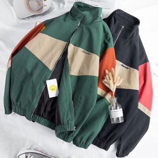 Áo khoác kaki form rộng thêu chữ, kèm hình thật mẫu mặc