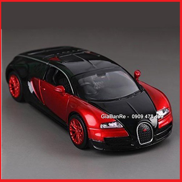 Xe Mô Hình Kim Loại Siêu Xe Kiểu Dáng Bugatti Veyron  Tỉ Lệ 1:32 - Đỏ - 9654