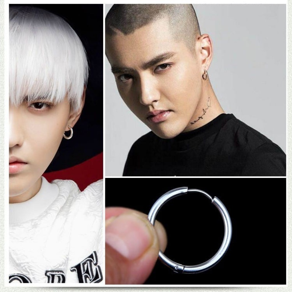 Khuyên Tai Tròn Titan G-dragon Cực Chất,phong Cách Trẻ Trung, Thời Thượng