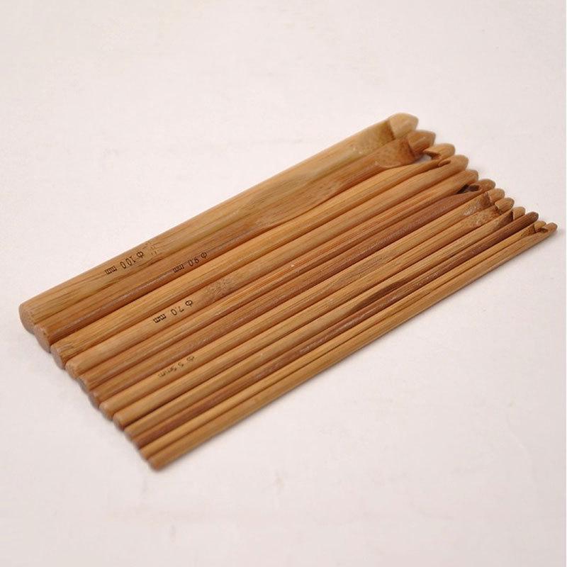 Bộ 12 Cây Móc Len Bằng Tre Cán Tre