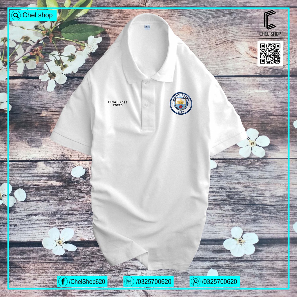 Áo polo cao cấp Man City mùa 2021/22 [ĐEN - TRẮNG - XANH]