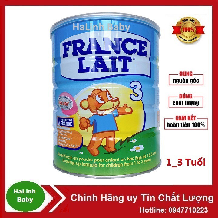 [Mẫu mới] Sữa France Lait 900g đủ số 1, 2, 3 ( Date 2023 )