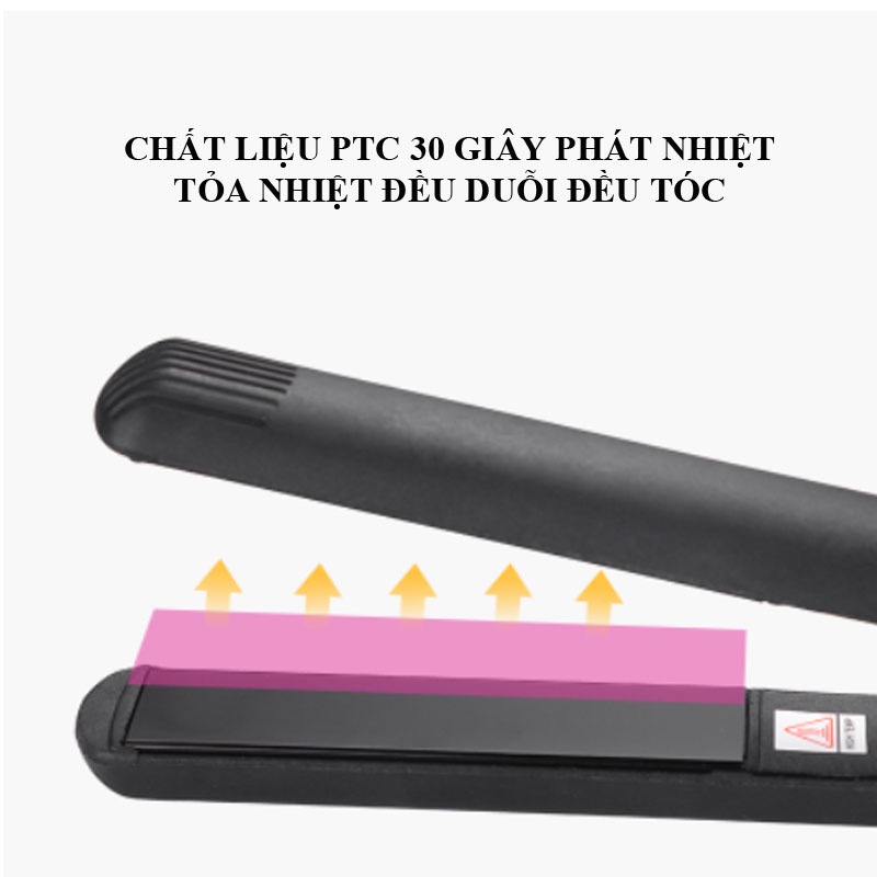 Máy Duỗi Tóc Mini 4 Mức Điều Chỉnh Nhiệt Thông Minh, Duỗi Thẳng, Uốn Cong, Làm Xoăn