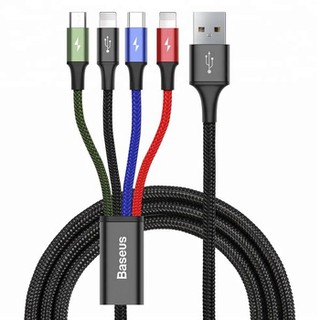 Cáp sạc 4 đầu ( 2 Lightning, 1 Micro Usb, 1 Type C ) Baseus Rapid Series