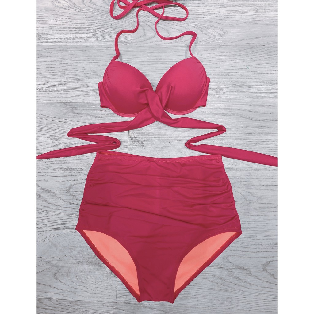 Bikini hai mảnh đỏ hồng quần dúm siêu đẹp mới nhật ( Ảnh chụp thật 100%)