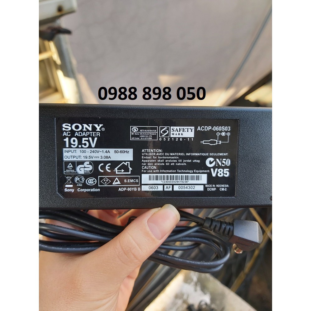 Nguồn Tivi Sony 19.5v 3.08a Chính Hãng