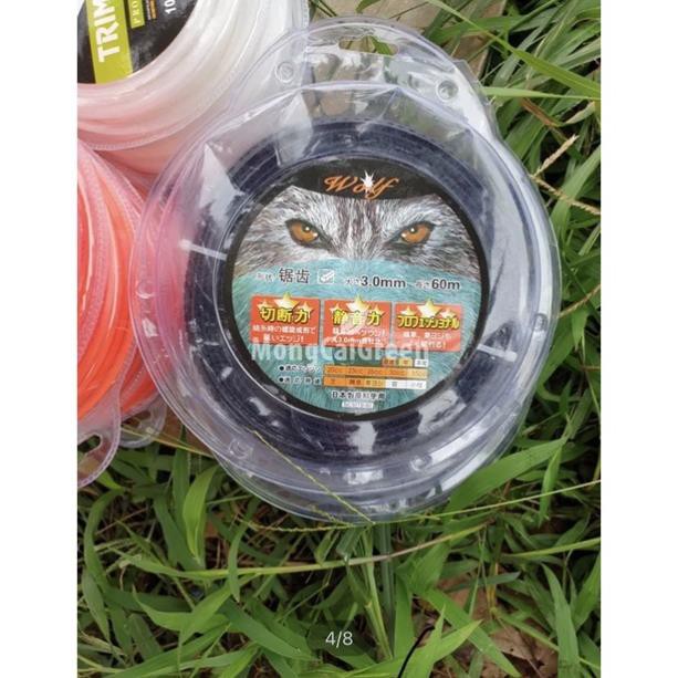 Cuộn Cước Cắt Cỏ Vuông Tròn 3-4mm 60m 0,5kg  .