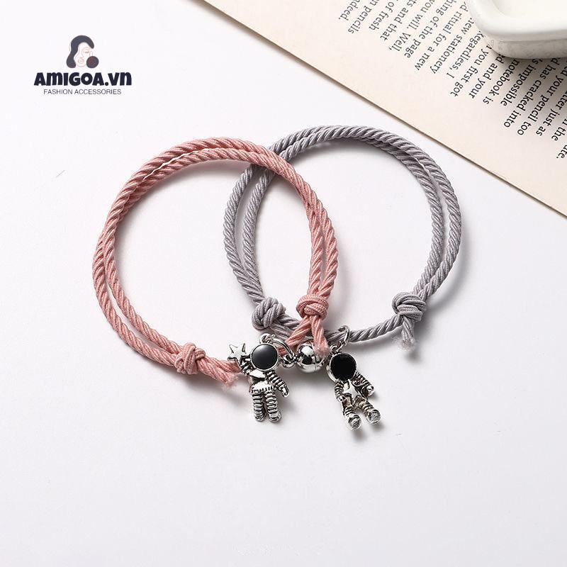 ✨✨Vòng tay gắn chuông hình phi hành gia / tàu vũ trụ đơn giản cho nam nữ