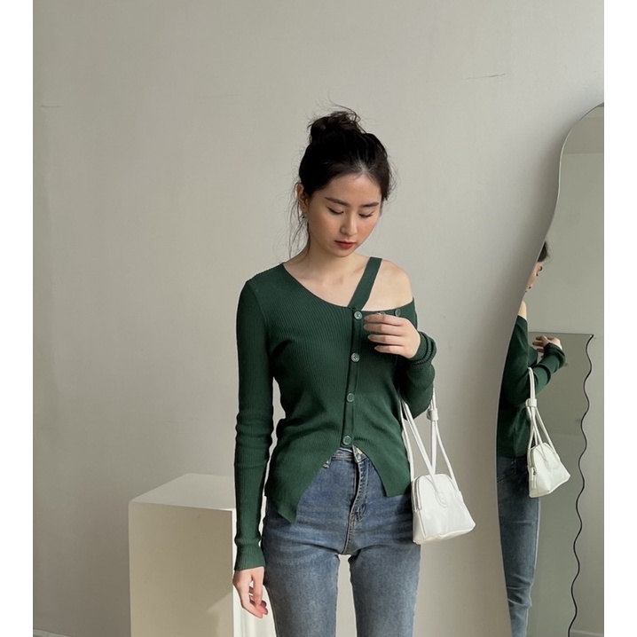 Áo len tăm cổ chéo | BigBuy360 - bigbuy360.vn