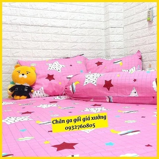 BỘ DRAP COTTON THẮNG LỢI 1M6, 1M8 [ 4 MÓN : 1 GA TRẢI GIƯỜNG, 2 VỎ GỐI NẰM, 1 VỎ GỐI ÔM ].