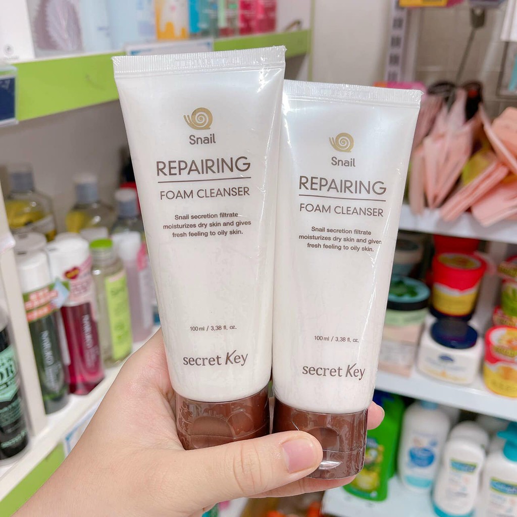 Sữa rửa mặt chiết xuất ốc sên Secret Key Snail Repairing Foam Cleanser 100ml