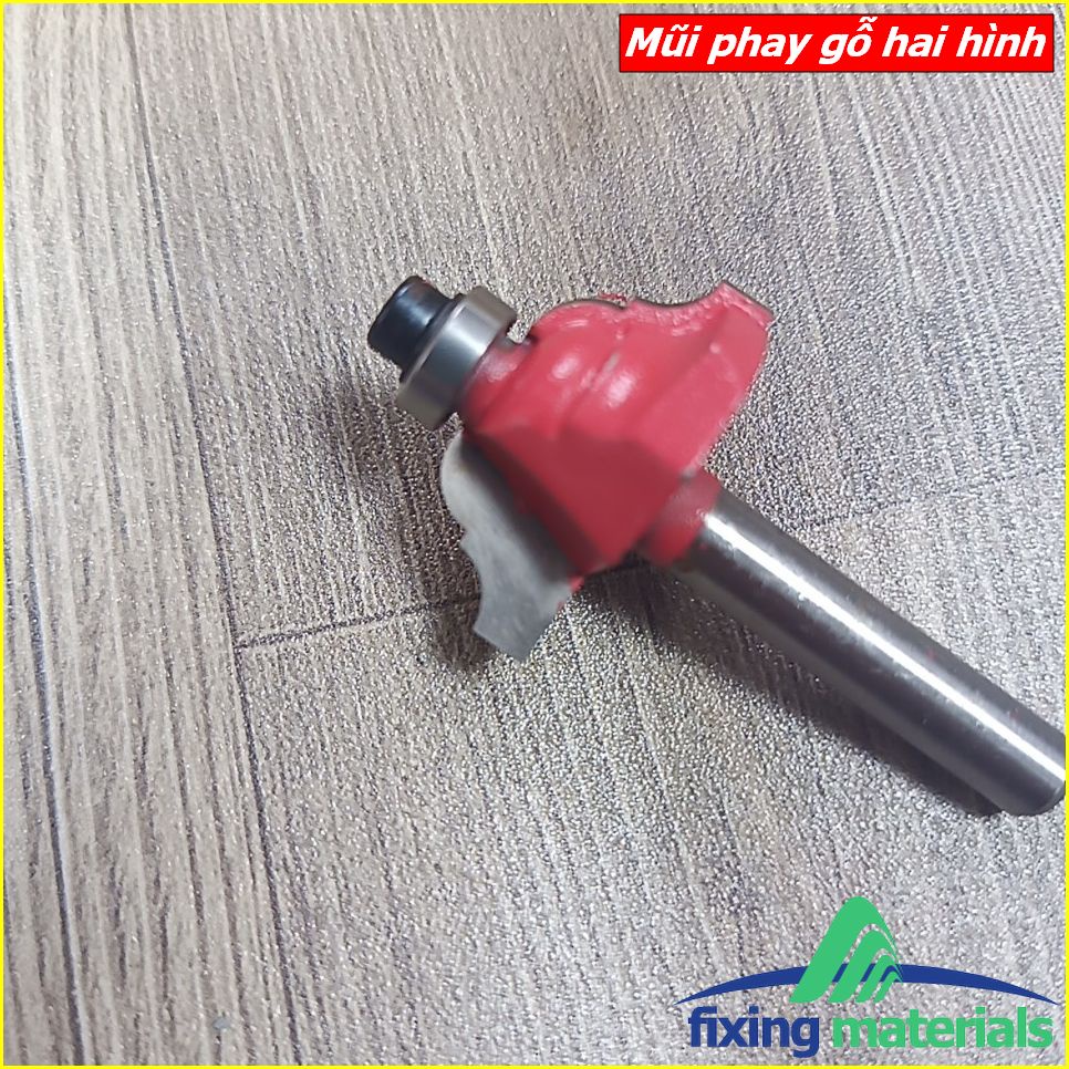 Mũi phay gỗ hai hình, cốt 6.35mm-12.7mm (mũi router, mũi soi gỗ)