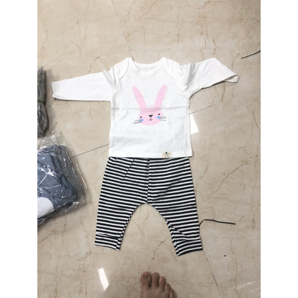 [HOT HOT HOT ] Bộ Sơ Sinh vải mỏng Hàn Quốc Dài Tay LITIBABY cho bé trai, bé gái size 3-36 tháng -H5500