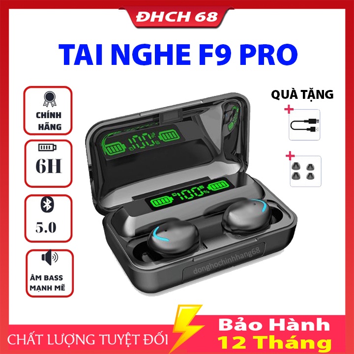 Tai nghe Bluetooth 5.0 Amoi F9 Pro Max Cảm Ứng Bản Quốc Tế 2020 | pin cực trâu,chất âm cực hay,nghe nhạc cực thích |