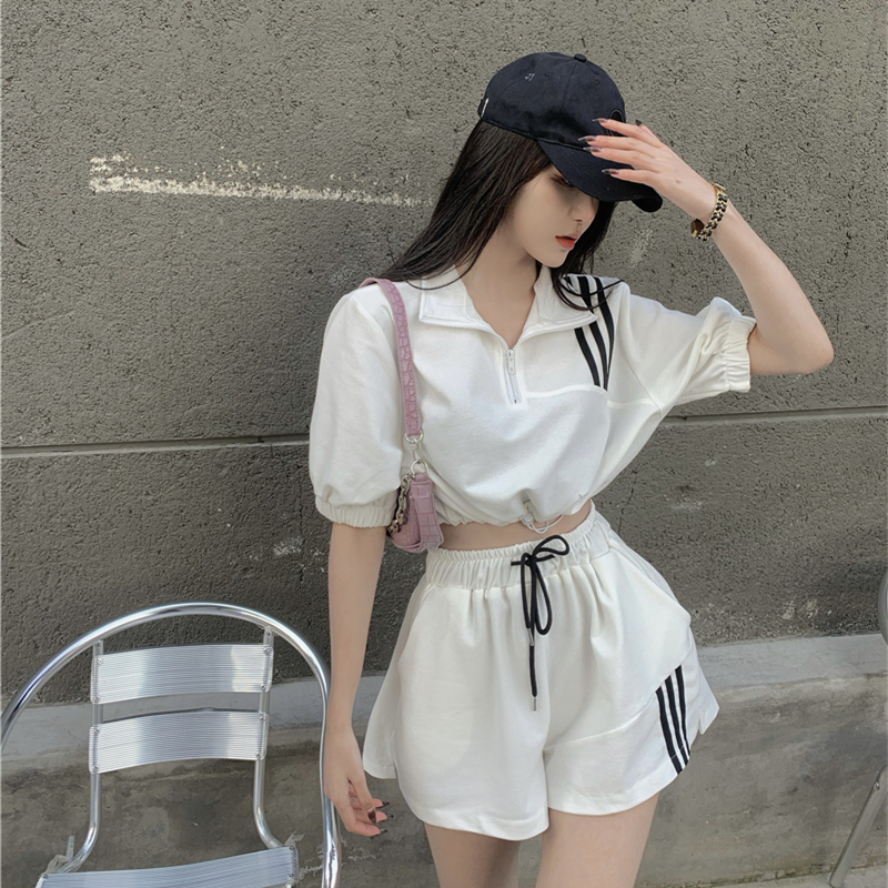 IELGY Set Áo + Quần Short Thể Thao Ống Rộng Thời Trang Hè 2021 Cho Nữ (Có Bán Lẻ)