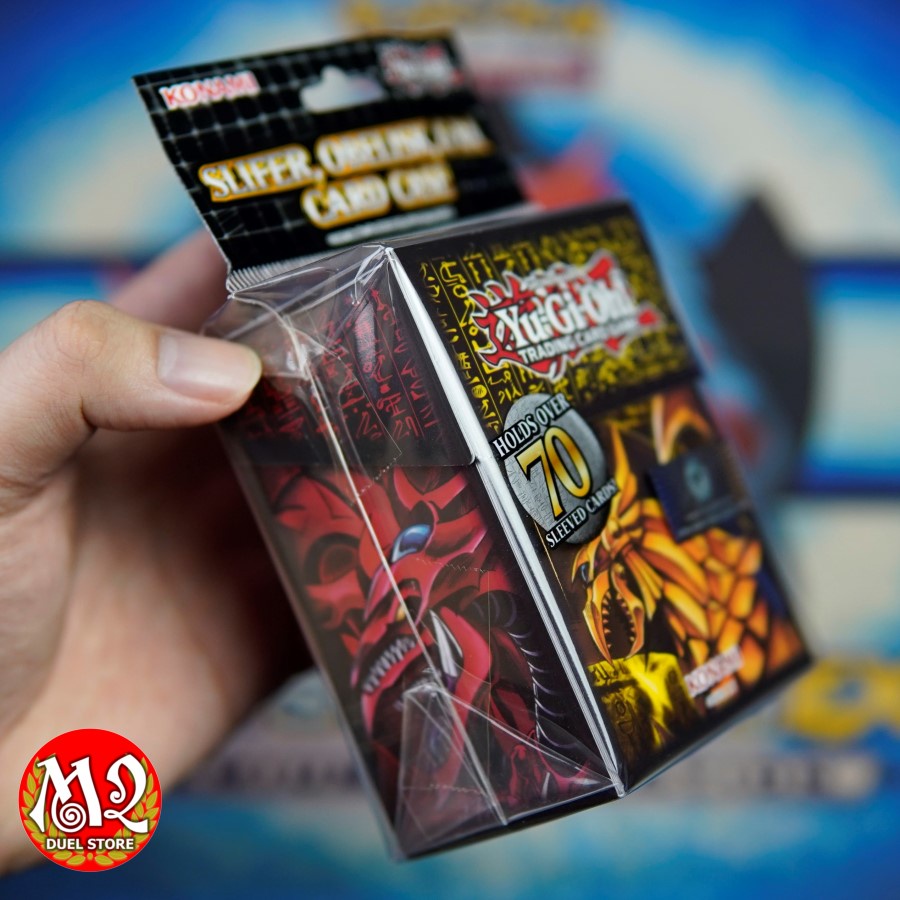 Hộp đựng bài Yugioh Egyptian God Slifer, Obelisk, &amp; Ra Card Sleeves - Sức chứa 70+ Chính hãng Konami sản xuất