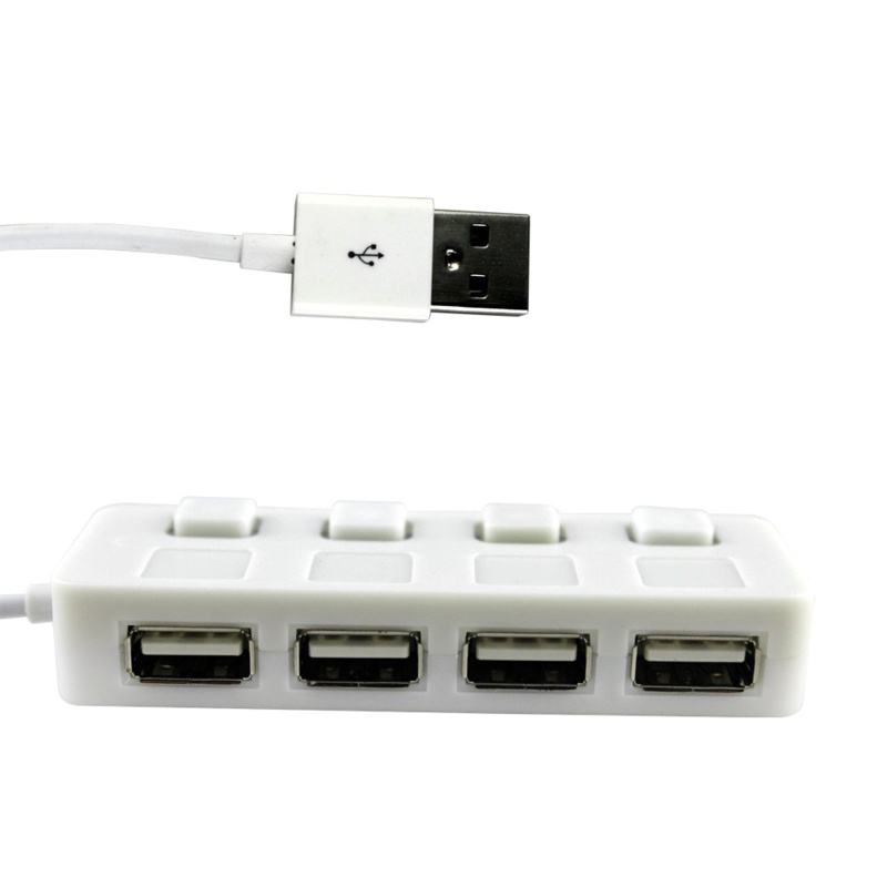 Bộ Chia 4 Cổng USB 2.0 Kèm Công Tắc Đèn LED