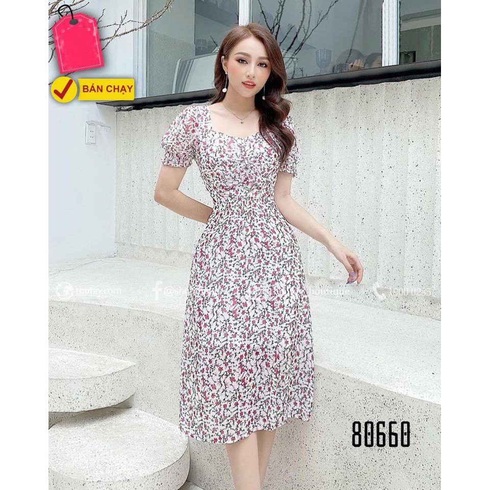 Váy voan 2 lớp màu tím MH660