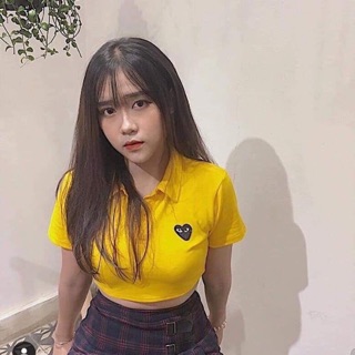 Áo crop cổ bẻ