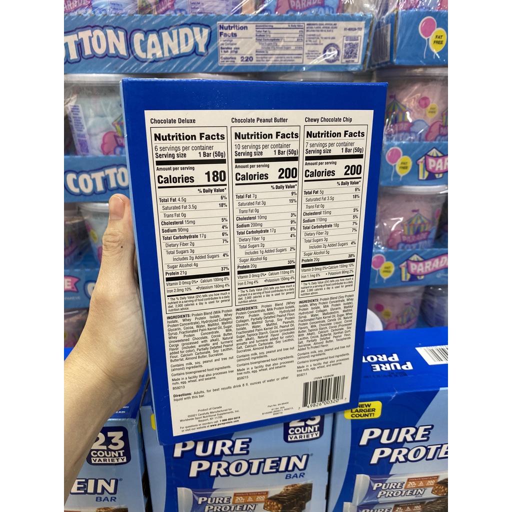 BÁNH SOCOLA PURE PROTEIN BAR CUNG CẤP PROTEIN 1.15g  _ NHẬP MỸ 🗽✈️