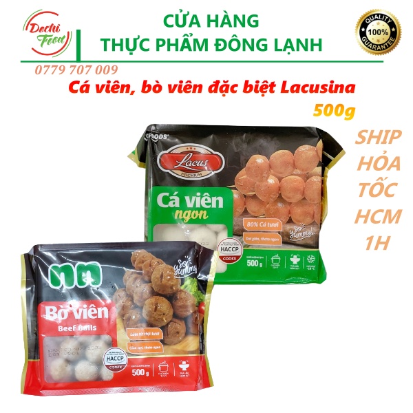 Cá viên, bò viên loại ngon đặc biệt Lacusina dùng chiên hoặc topping thả lẩu