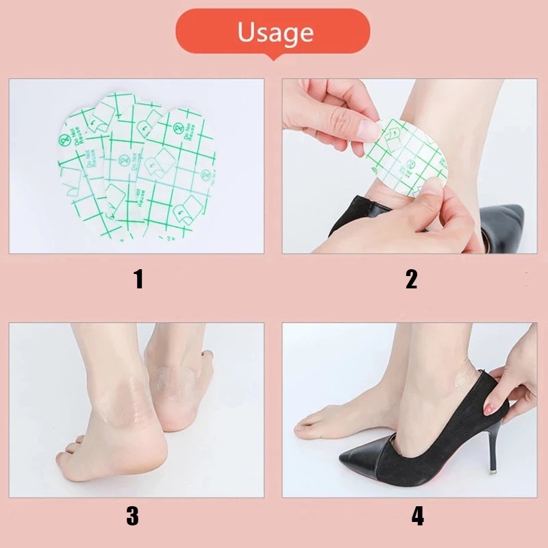 Set 20 Miếng Dán Gót Chân Chống Ma Sát Hình Oval Vô Hình Cho Nam Nữ