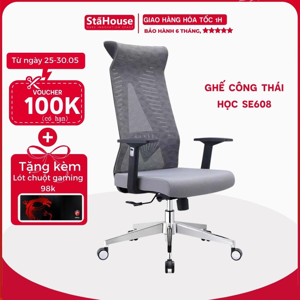 Ghế Công Thái Học ERGONOMIC Văn Phòng Làm Việc Ngả Lưng Thư Giãn - SE608