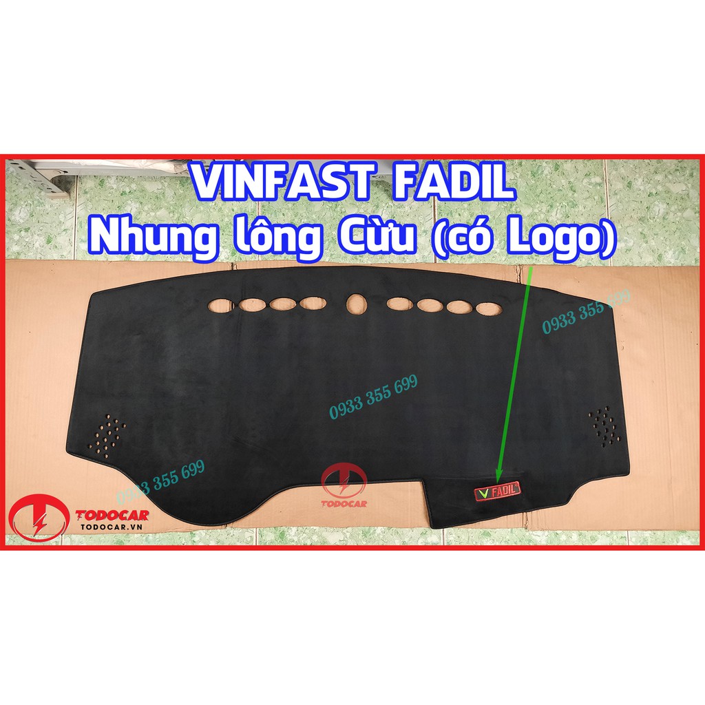 Thảm Taplo VINFAST FADIL bằng Nhung lông Cừu hoặc Da vân Carbon, Da vân Gỗ 2019 2020 2021 2022