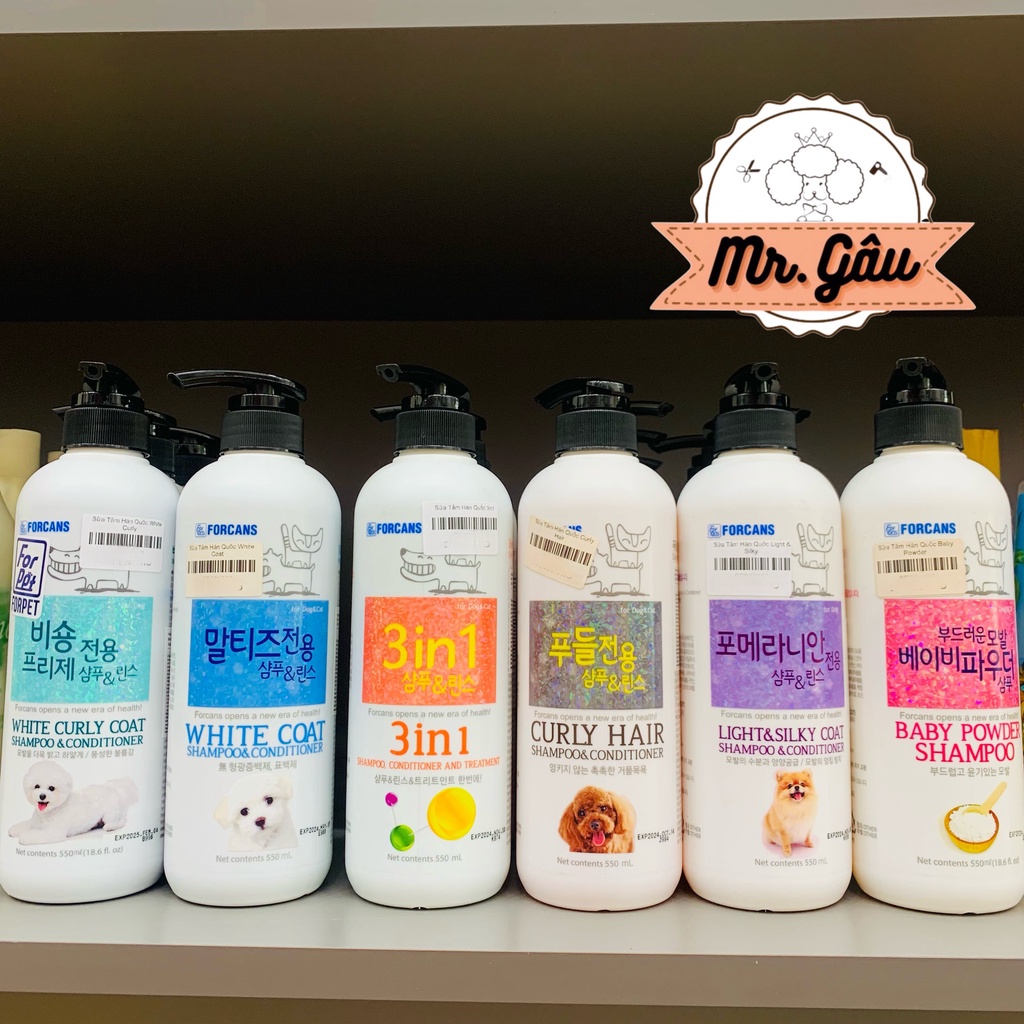 Sữa tắm dành cho chó mèo Forcans Hàn Quốc