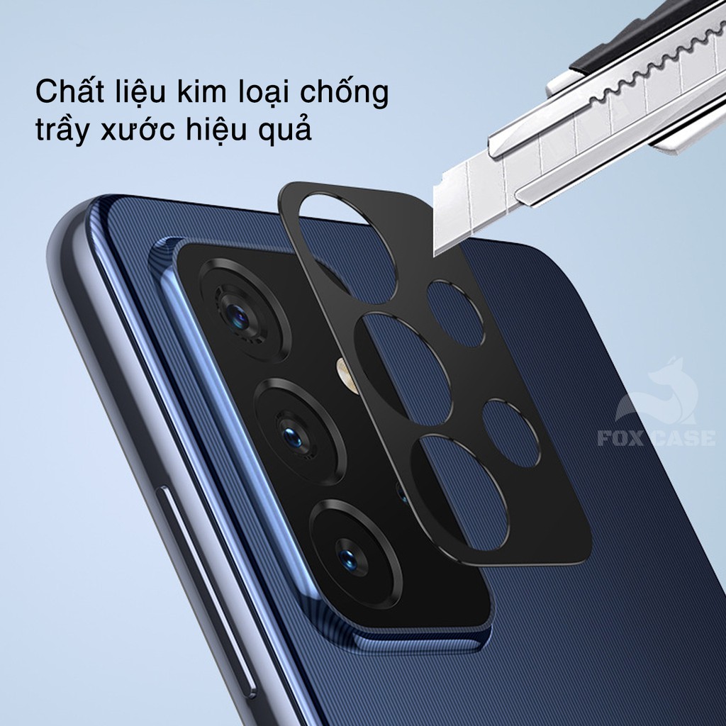 Miếng dán cường lực bảo vệ camera A72, A52 kim loại siêu bền, chống xước, chống va đập - Fox Case